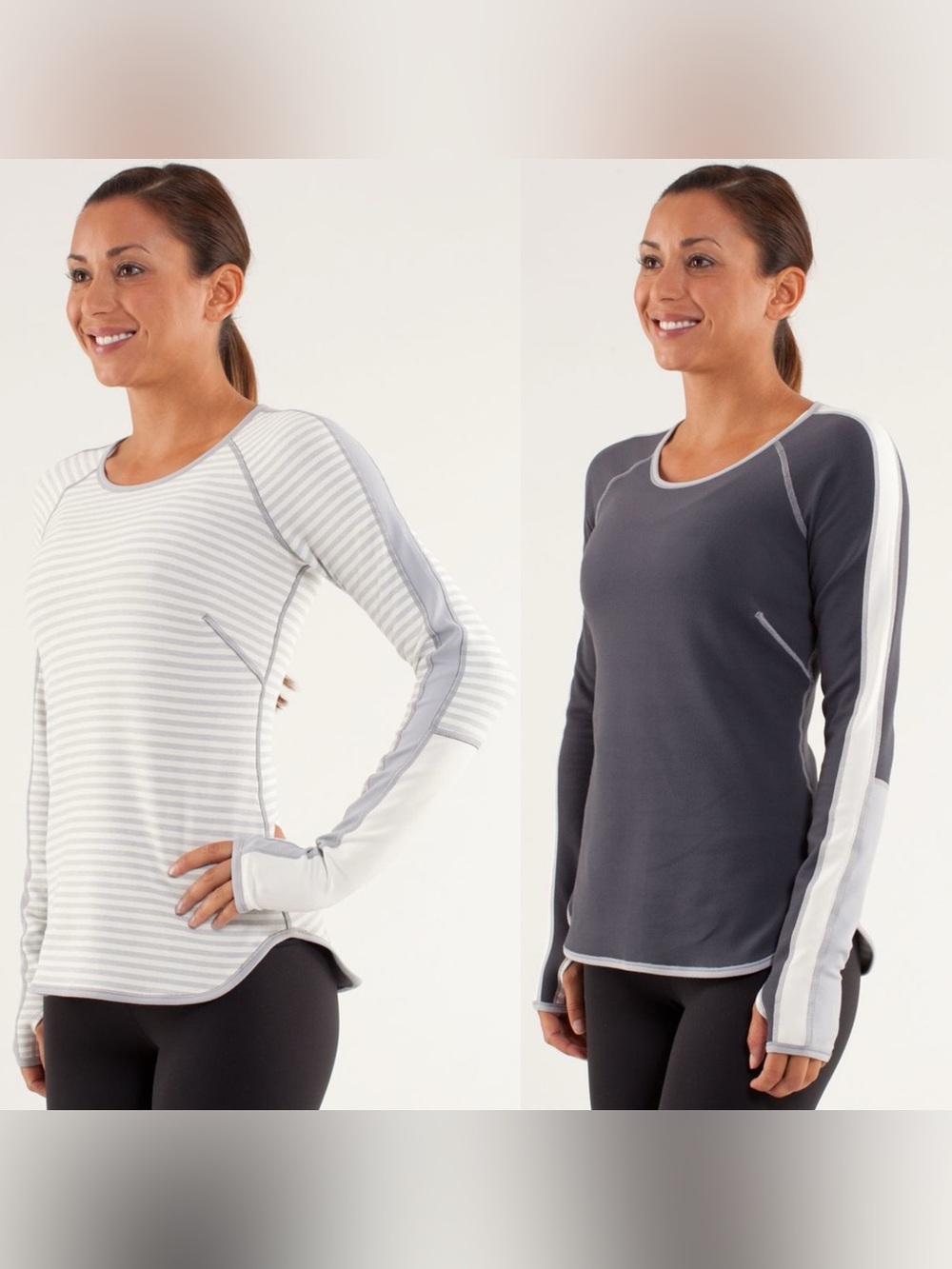 Lululemon Runder Under Long Sleeve
Macro Micro Stripe Reversible Top